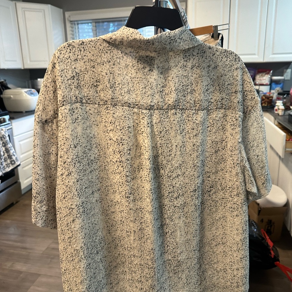 Calvin Klein Speckled Cream Blouse - Picture 6 of 10